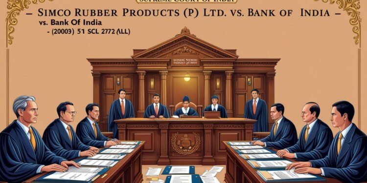 Simco Rubber Products (P) Ltd. Vs. Bank of India – (2004) 51 SCL 272 ( All).